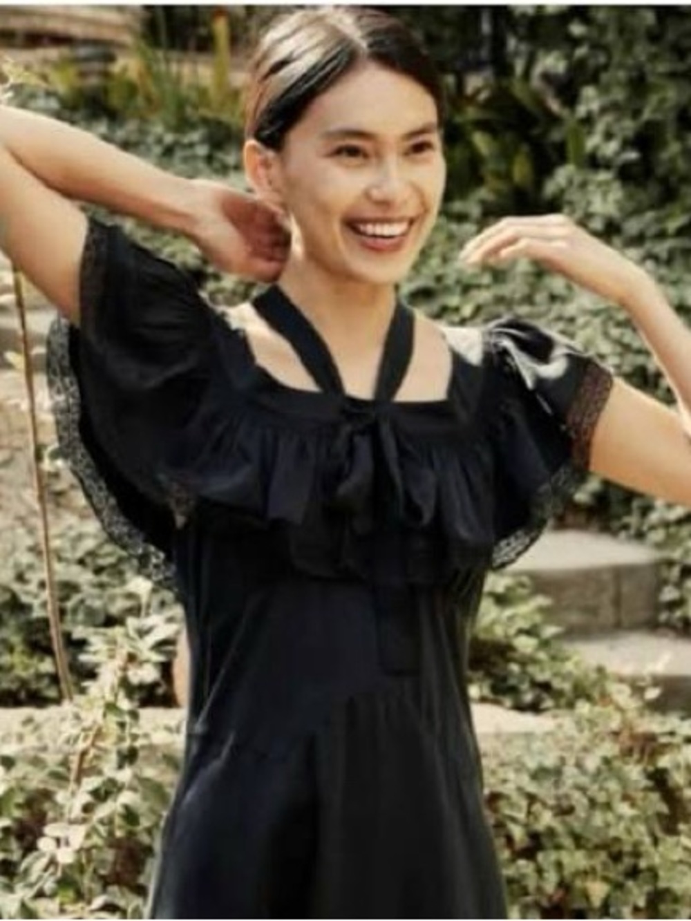 Very rare DÔEN Sicilia dress in black silk